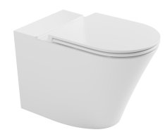 Bruckner Fein Wc Kombi Mísa, Rimless, 61x36cm, Spodní/zadní Odpad, Bílá