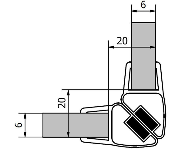 Polysan Sada Dvou Těsnění (magnet) Na 6mm Sklo, 2000mm, Varianta Roh
