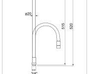 Výtokové šedé Flexi Rameno Pro Ven3113f03 VEN+3113RAM-F03