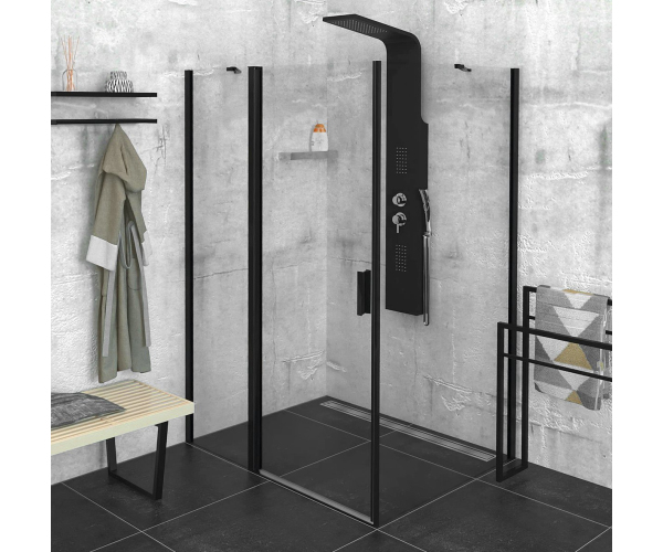 Polysan Zoom Black Obdélníkový Sprchový Kout 1100x800mm L/p Varianta