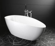 Gelco Elipsie Volně Stojící Vana 1700x770x620mm, Litý Mramor, Bílá Lesk