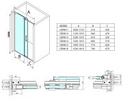 Gelco Dragon Sprchové Dveře 1100mm, čiré Sklo
