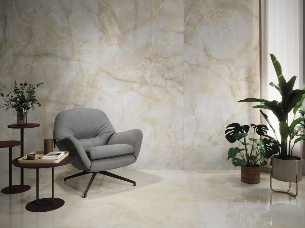 Realizace Cifre Onix Cream ve formátech 120x280 a 120x120