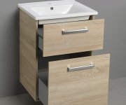 Aqualine Vega Umyvadlová Skříňka 51,5x72,6x43,6cm, 2x Zásuvka, Dub Platin
