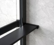 Polysan Polička Zkracovatelná Na Walk-in Zástěnu 60-140cm, černá Mat