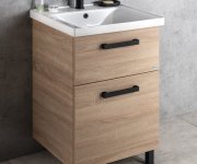 Aqualine Vega Umyvadlová Skříňka 51,5x72,6x43,6cm, 2x Zásuvka, Dub Platin