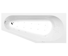Polysan Projekta R Hydromasážní Vana, 160x80x44cm, Highline Hydro-air, Chrom