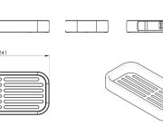 Gedy Outline Polička Do Sprchy, 241x30x111mm, Chrom