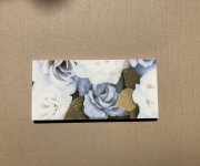 Retro obklad Brennero Ricordi Blooming Bleu misti 9,5x20 listela