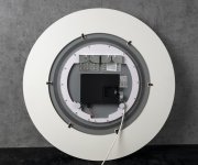 Sapho Lumiro Strip Kulaté Zrcadlo S Led Osvětlením V Rámu ø 90cm, Siena