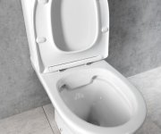 Bruckner Dario Wc Kombi Mísa, Rimless, 62,5x36cm, Spodní/zadní Odpad, Bílá