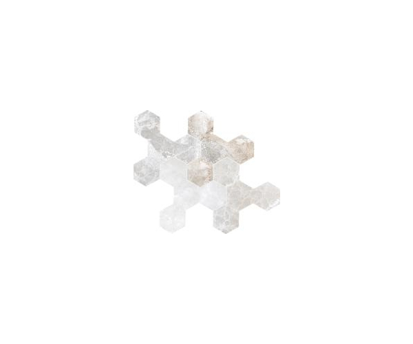 Mozaika jako mramor Bottega Glamour Pinwheel ONICE GREY 25,2x29,2 Mat. Rett. - bílá