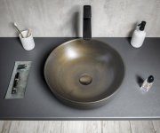 Sapho Priori Keramické Umyvadlo Na Desku, ø 41,5cm, Bronz