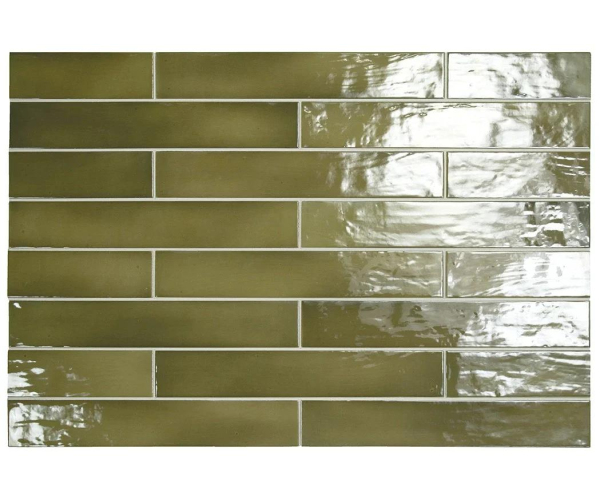 Obklad Equipe Manacor Basil Green 6,5x40 - zelená