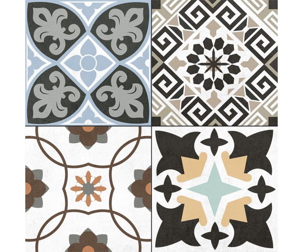 Retro dlažba Navarti Precut Lys Mix 45x45 Matt.