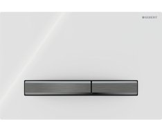 Geberit Sigma50 Ovládací Tlačítko, Bílé Sklo/černý Chrom