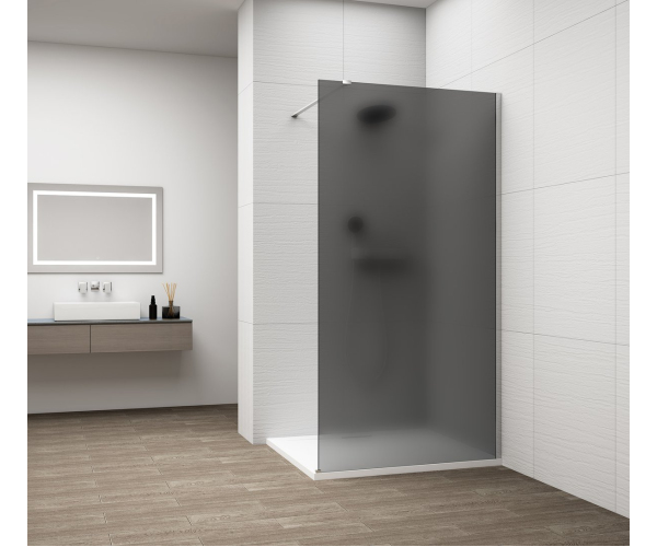 Polysan Esca Chrome Jednodílná Sprchová Zástěna K Instalaci Ke Stěně, Kouřové Mat