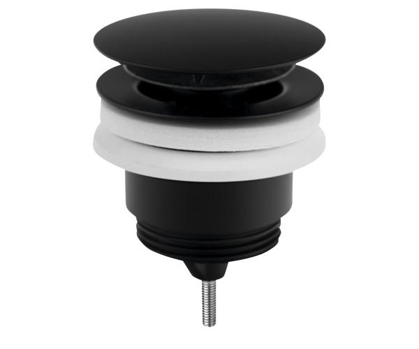 Omp Tea Umyvadlová Výpust 5/4“, Click-clack, Velká Zátka, 10-45mm, černá Mat
