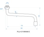 Ramínko Pákové Baterie Plu3115-s, Kulaté, 200 Mm PLU+3115RAM-S
