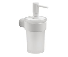 Gedy Pirenei Dávkovač Mýdla 110 Ml, Mléčné Sklo, Bílá Mat