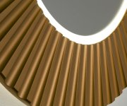 Sapho Pride Strip Kulaté Zrcadlo S Led Osvětlením V Rámu ø 75cm, Bronz