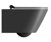 Gsi Kube X Závěsná Wc Mísa, Geniusflush, 36x55cm, černá Dual-mat