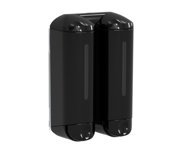 Marplast Shower Medium Dvojitý Dávkovač Tekutého Mýdla, 2x250ml, černá