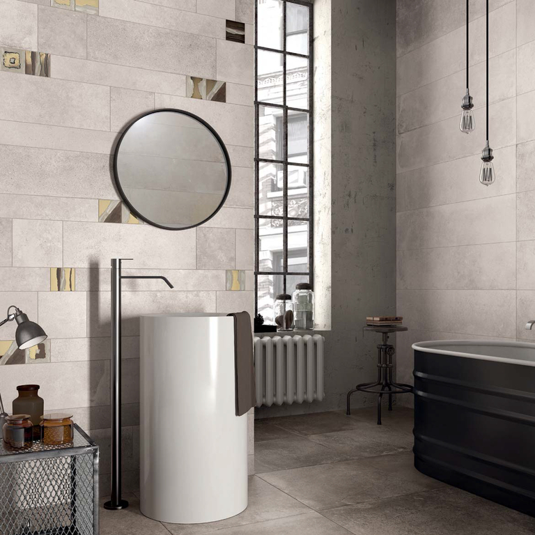 Realizace Dlaždice do koupelny ABK Unika Bronze, Cream & Cream Mix Wall