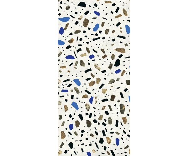Vzorovaná dlažba Fioranese Ghiaia Slabs Maxi Bianco 120x280 Nat. Rett.