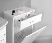 Aqualine Zoja/keramia Fresh Skříňka Spodní S Košem 50x78x29cm, Bílá