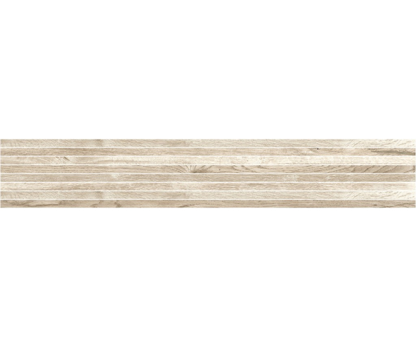 Dlažba jako dřevo Sichenia Silvis Acero Fascia 20x120 Rett. - béžová