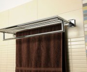 Sapho X-square Polička Na Ručníky S Hrazdou 650x110x215mm, Chrom