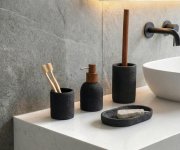 Sapho Craft Wc štětka Na Postavení, Acacia/černá