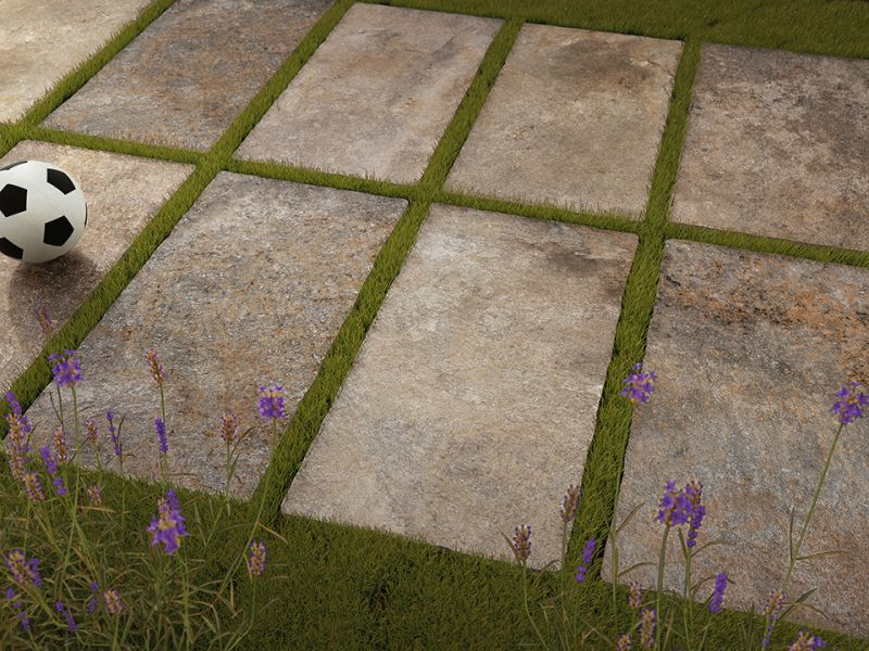 Realizace Imitace kamene s proměnlivým vzhledem Pastorelli SM Porfido 40x80 20mm