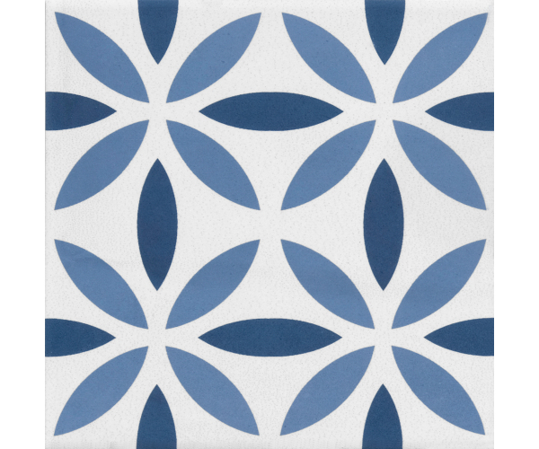 Retro dlažba Tonalite Aquarel Decoro Antares Blu 15x15