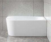 Aqualine Tibera R Rohová Stojící Vana, 150x75cm, Bílá