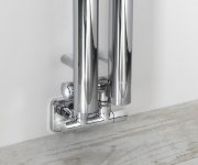 Sapho Pilon Otopné Těleso 122x1800mm, Se Dvěma Háčky Pro Ručník, Chrom