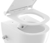 WC Uni Chrome RimOff s bidetovou tryskou - WC s bidetovou tryskou Uni Chrome RimOff, závěsný, bílá X01912