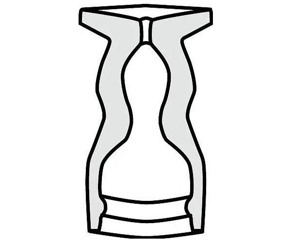 Retro obklad Tonalite Diamante Angolo Interno Bordo Diamante Champagne 5x8 Luc. - béžová