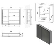 Sapho Koupelnový Set Wave 80, Bílá/dub Rover