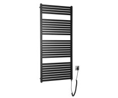 Aqualine Tondi-e Elektrické Otopné Těleso Rovné 600x1330 Mm, 600 W, černá Mat