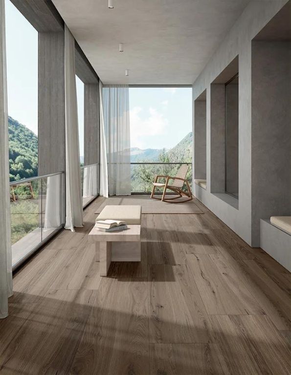 Realizace Lodžie s 2cm protiskluznou dlažbou Quercia Amber 40x120 (Elios)