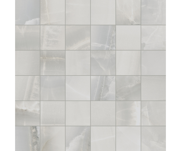 Mozaika jako mramor Sant Agostino Akoya Mosaico Akoya Silver 30x30 - šedá