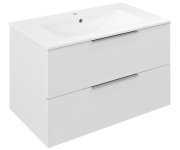 Sapho Set Koupelnová Skříňka Cirasa 80cm S Umyvadlem A Led Zrcadlem, 2x Zásuvka, Bílá Lesk
