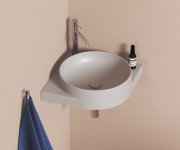 Umyvadlová pileta pevná Flat keramická - Umyvadlová pileta pevná Flat, keramická, Smoke Grey X03071