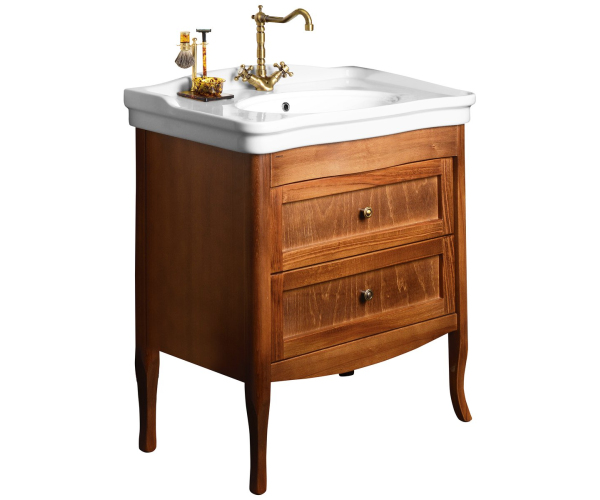 Sapho Retro Umyvadlová Skříňka Buk 73x80x46,5cm, Umyvadlo Antik 80cm