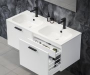 Skříňka pod dvojumyvadlo Chrome II - SD Chrome II 120, bílá, madlo 152 mm, bílá X000001779