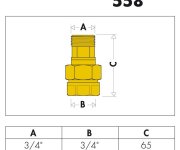 Automatický Uzavírací Ventil 3/4" S Napojením Pro Expanzní Nádrže, 10bar, 110°c, CALEFFI CLF558500