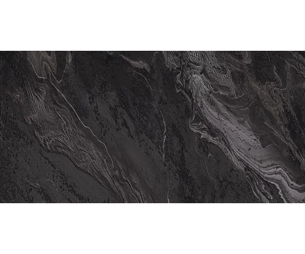 Dlažba jako mramor Brennero Istinkto Black 60x120 Lapp. Rett - černá