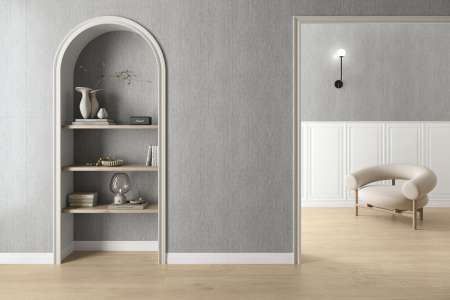 Elegantní interiér s obkladem APE Lun Grey v minimalistickém stylu
